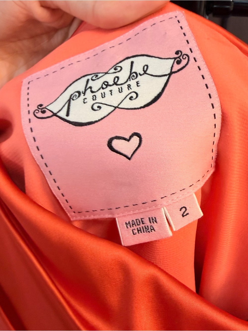 One-Shoulder Orange Cocktail Dress - Picture 11 of 12